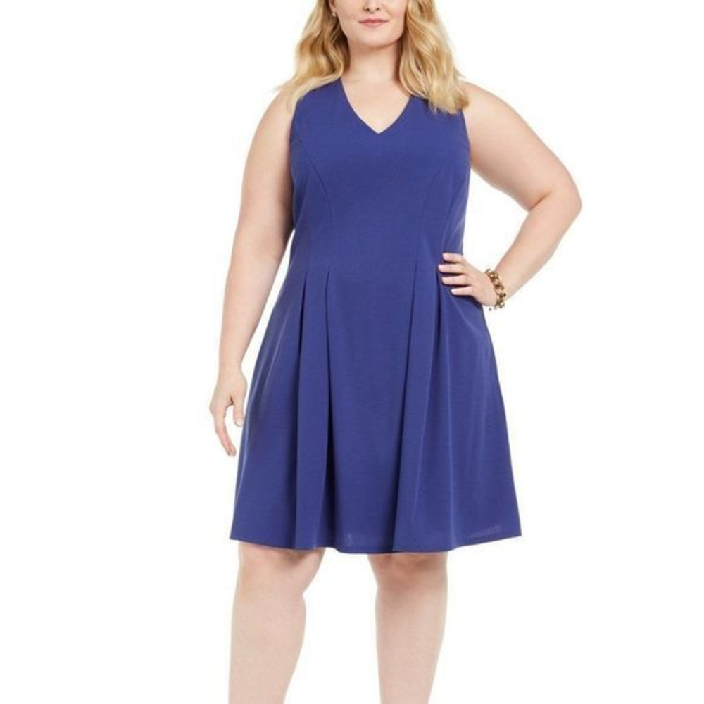 Teeze Me Sleeveless Fit & Flare‎ Drees Size 18 knee Length Sleeveless Purple NWT